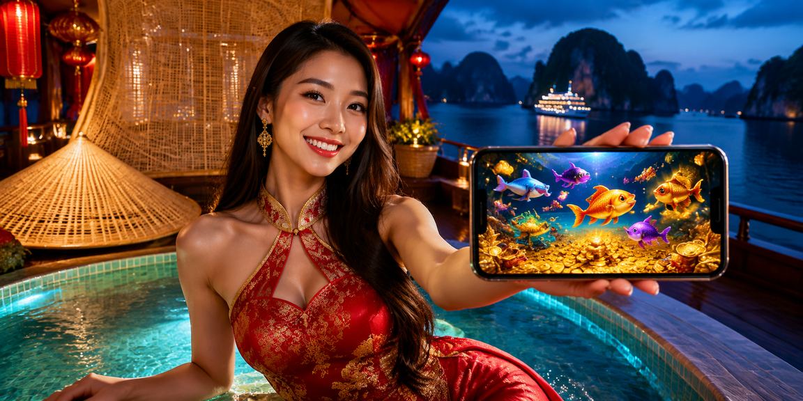 Vịnh Hạ Long minh họa người dùng kiểm tra casino app trên mobile