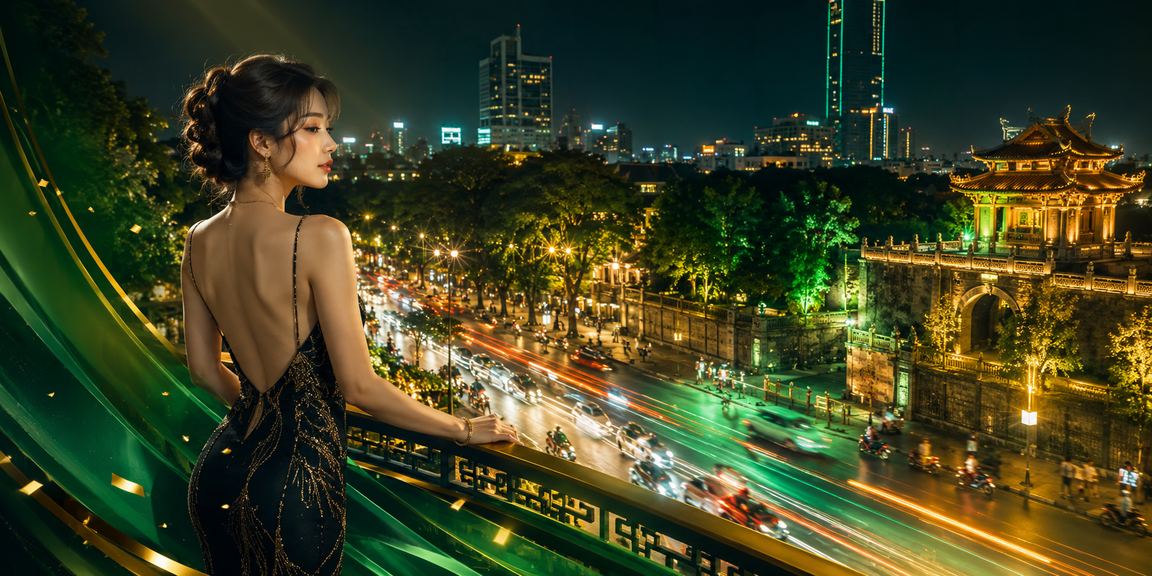 Không gian neon tại Hà Nội minh họa phân tích hành trình casino betting